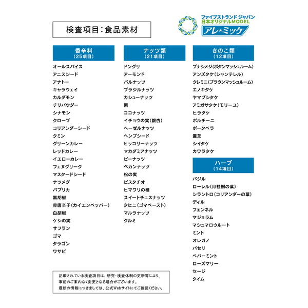 【人用】アレミッケ / 不耐性検査850項目＋